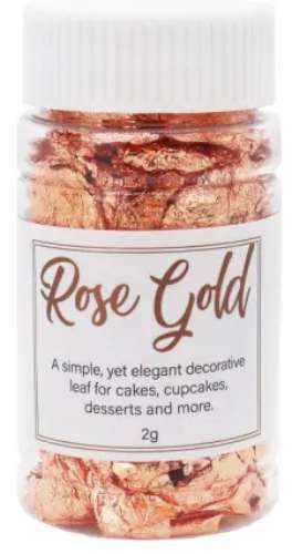 Rose Gold Leaf Flakes 2G - Click Image to Close